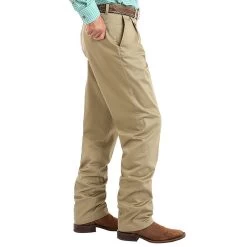 Wrangler Mens Riata Khaki Pleated Front Pants -HORSE TACK Store 00097KH 2