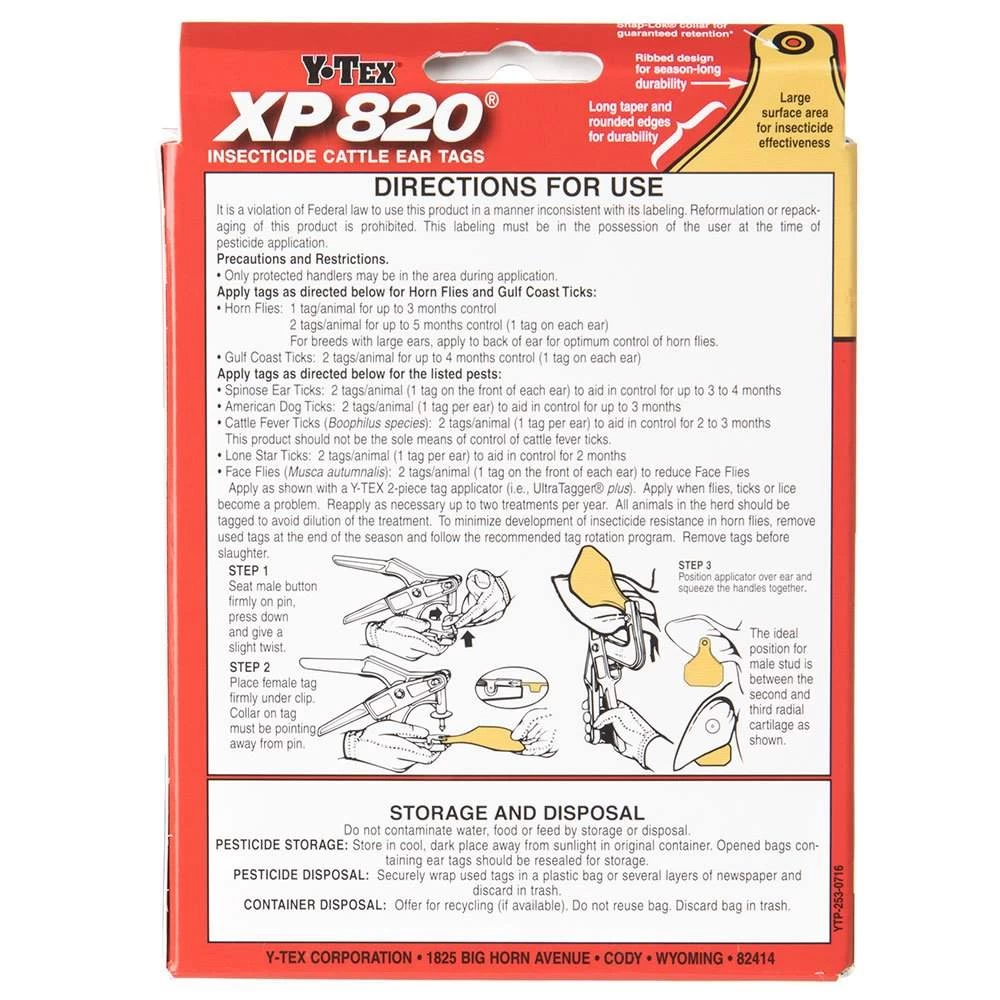 Y-Tex Corp XP820 Fly Tags 4 Y-Tex Corp XP820 Fly Tags - Image 2