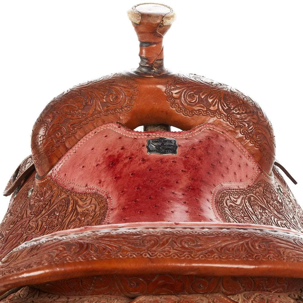 NRS Used 15.5in Cowboy Classic Full Floral Team Roper 5 NRS Used 15.5in Cowboy Classic Full Floral Team Roper - Image 3