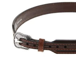 MF Brown 7/8in. Floral Embossed Hat Band -HORSE TACK Store 0204108 03