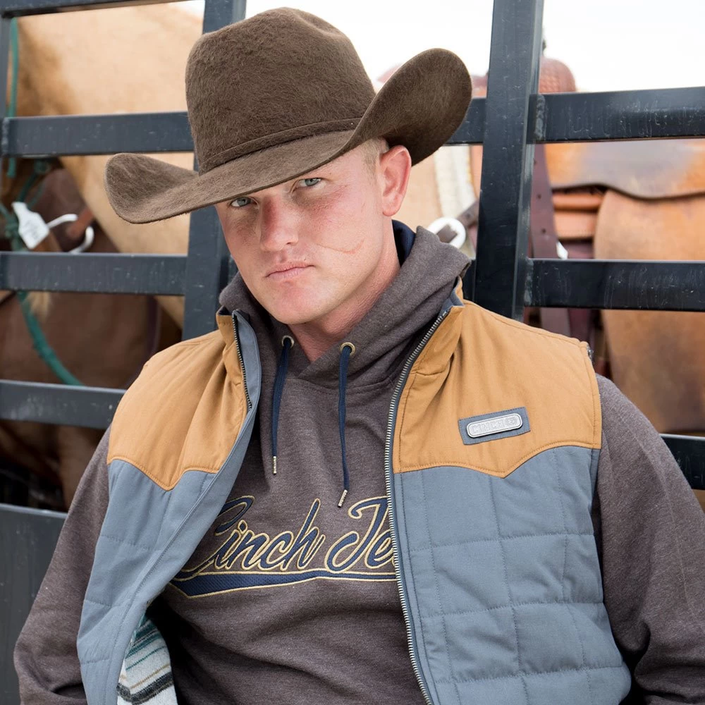 American Hats 20X Chocolate Grizzly Felt Hat 4 1/4in. Brim Felt Cowboy Hat 4 American Hats 20X Chocolate Grizzly Felt Hat 4 1/4in. Brim Felt Cowboy Hat - Image 2