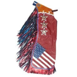Jerry Beagley Braiding Co. Small Adult Chap W/Flag -HORSE TACK Store 1001RF 31