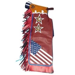 Jerry Beagley Braiding Co. Medium Youth Chap W/Flag 10 Jerry Beagley Braiding Co. Medium Youth Chap W/Flag -HORSE TACK Store 1002MF 3