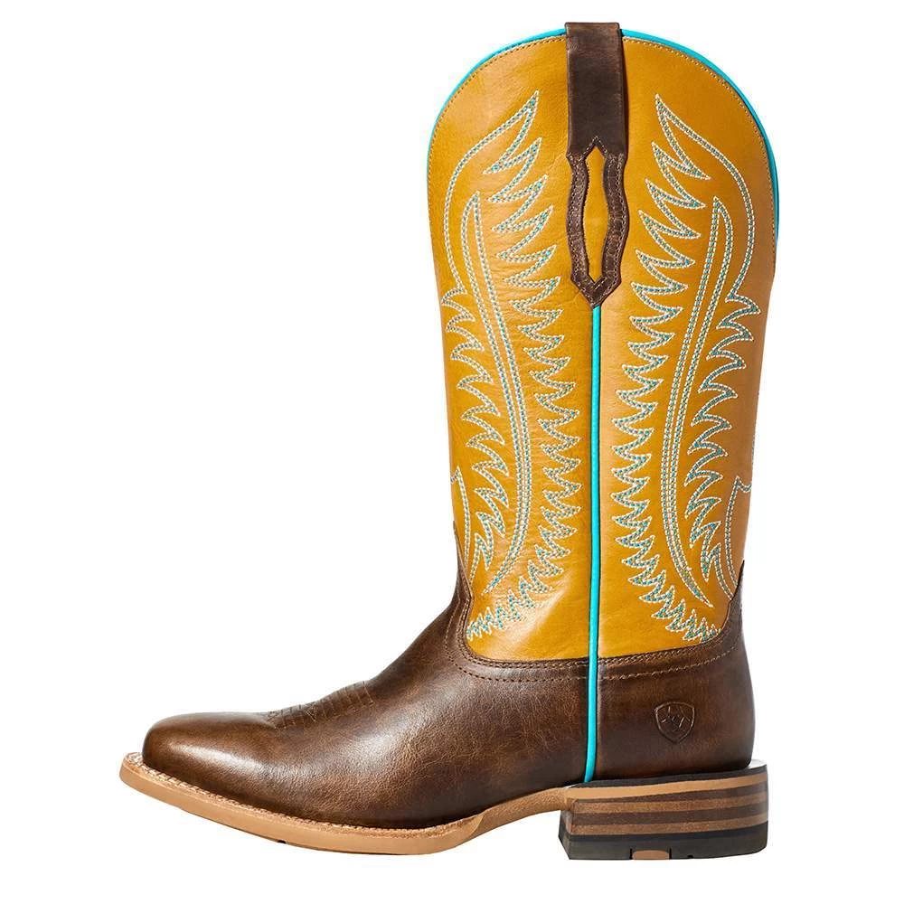 Ariat Women`s Ariat Belmont Tumbled Brown/Mustard Boot 4 Ariat Women`s Ariat Belmont Tumbled Brown/Mustard Boot - Image 2
