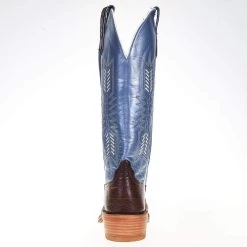 Rios Of Mercedes Women's Ride Ready KangoTobac Smooth Ostrich 15in. Blue Top Cowgirl Boot 10 Rios Of Mercedes Women's Ride Ready KangoTobac Smooth Ostrich 15in. Blue Top Cowgirl Boot -HORSE TACK Store 106141 3