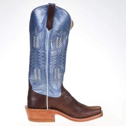 Rios Of Mercedes Women's Ride Ready KangoTobac Smooth Ostrich 15in. Blue Top Cowgirl Boot 11 Rios Of Mercedes Women's Ride Ready KangoTobac Smooth Ostrich 15in. Blue Top Cowgirl Boot -HORSE TACK Store 106141 4