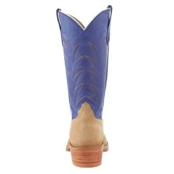 Rios Of Mercedes Men's RR Tan Crazy Horse Roughout 13in. Royal Blue Wyoming Top Cutter Toe Boot -HORSE TACK Store 106842 4