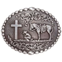 Kid's M&F Cowboy Prayer Buckle