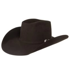American Hats 7X Chocolate Open Crown 4-1/4 Brim Felt Cowboy Hat