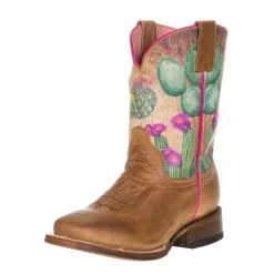 Roper Footwear Girls Roper Prickly Cactus Sq Toe Boot