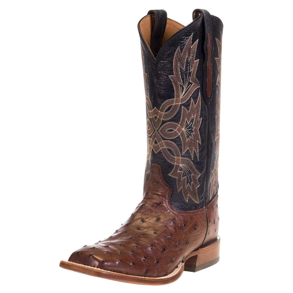 Tony Lama Men's Tony Lama Royston Kango Full Quill Ostrich 13in. Classic Black Top Cowboy Boots 3 Tony Lama Men's Tony Lama Royston Kango Full Quill Ostrich 13in. Classic Black Top Cowboy Boots