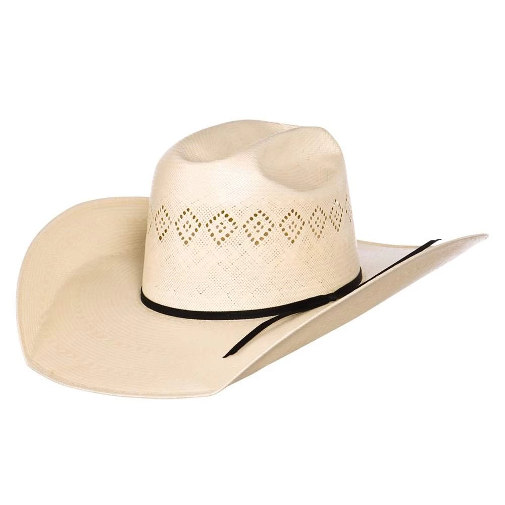 Rodeo King 24K Shantung Diamond 5in. Brim Open Crown Straw Hat 3 Rodeo King 24K Shantung Diamond 5in. Brim Open Crown Straw Hat