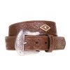 Men`s Tooled Scroll Leather Belt W/ Diamond Cutout Detailing 2 Men`s Tooled Scroll Leather Belt W/ Diamond Cutout Detailing -HORSE TACK Store 117379 default l
