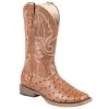 Roper Footwear Men's Tan Faux Leather Ostrich Print Cowboy Boot -HORSE TACK Store 118482 default l