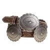 Women's Brown Tooled Leather Concho Belt -HORSE TACK Store 120250 default l