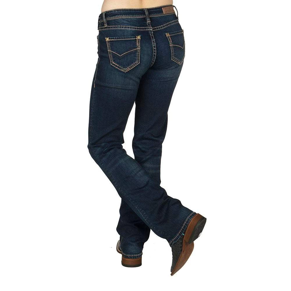 Rock & Roll Cowgirl Riding Extra Stretch Dark Wash Jeans 3 Rock & Roll Cowgirl Riding Extra Stretch Dark Wash Jeans