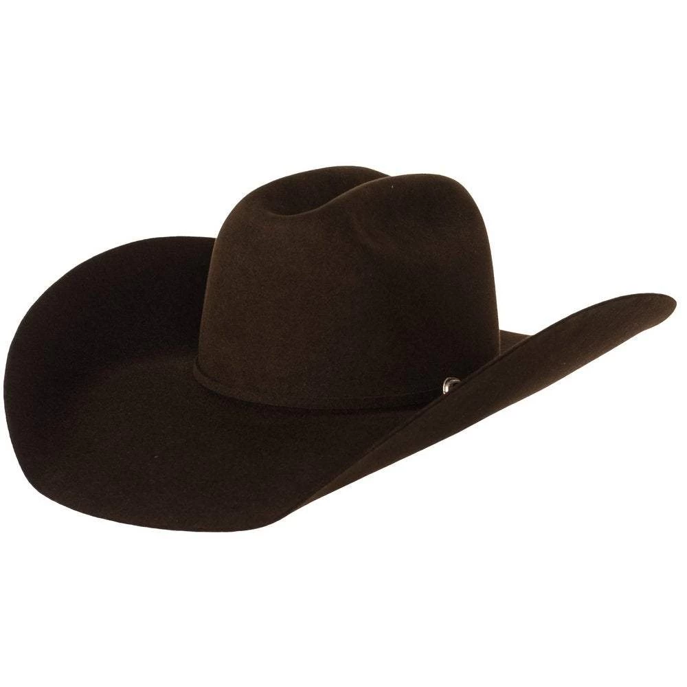 Rodeo King 7X Chocolate 5in. Brim Open Crown Self Band Felt Hat 3 Rodeo King 7X Chocolate 5in. Brim Open Crown Self Band Felt Hat