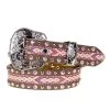 Brown Belt W/Silver And Pink Studs 2 Brown Belt W/Silver And Pink Studs -HORSE TACK Store 126426 default l