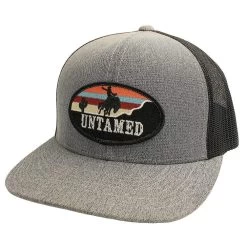 Red Dirt Hat Co Untamed Heather Gray And Black Cap
