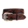 Western Fashion Men's Cognac Floral Tooled Belt With Black Background 1 Western Fashion Men's Cognac Floral Tooled Belt With Black Background -HORSE TACK Store 130903 default l