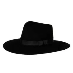Womens M+F Black Fashion Hat