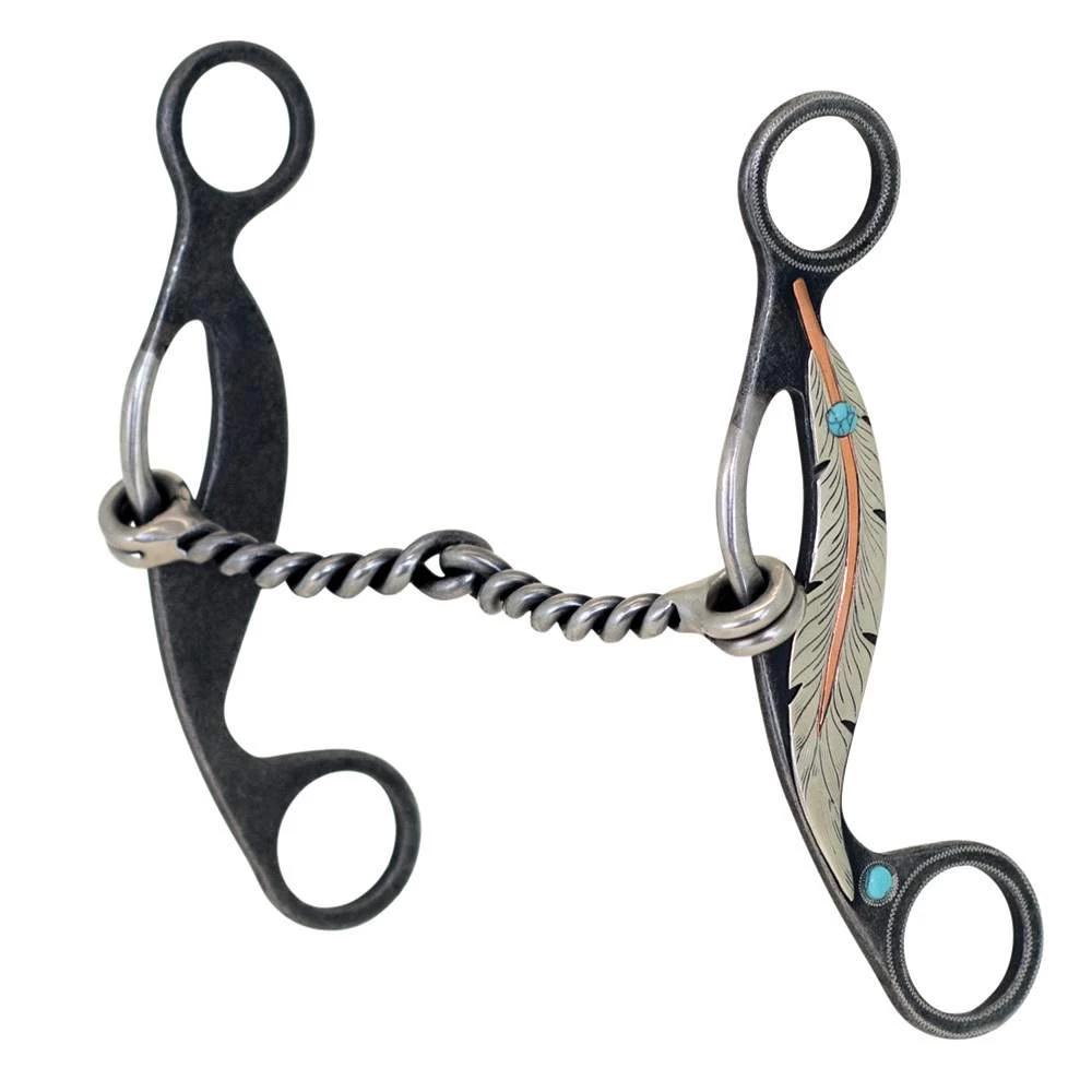 Partrade Trading Corporation Feather Twisted Snaffle Gag Bit 3 Partrade Trading Corporation Feather Twisted Snaffle Gag Bit