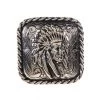 Rockin Out Designs Jewelry 1 1/2in. Square Chief Head Concho With Rope Border 1 Rockin Out Designs Jewelry 1 1/2in. Square Chief Head Concho With Rope Border -HORSE TACK Store 132878 default l