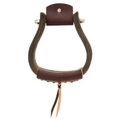 Partrade Trading Corporation Open Range 3 /4in. Dark Wood Bell Stirrups