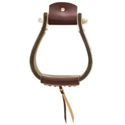 HORSE TACK Store 14 Partrade Trading Corporation Open Range 3 /4in. Dark Wood Monel Stirrups