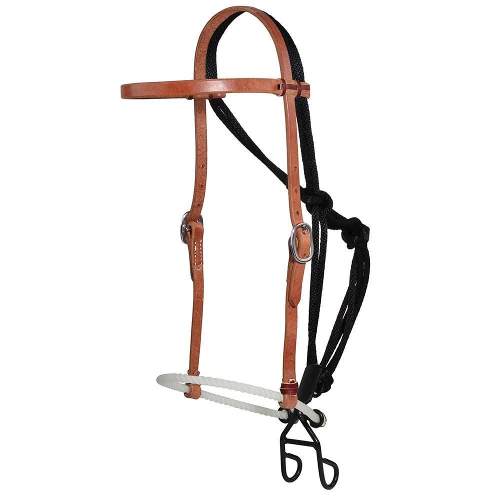 Professionals Choice Solid Plate Easy Stop Training Bridle 3 Professionals Choice Solid Plate Easy Stop Training Bridle