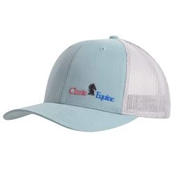 Classic Equine Smoke Blue And Aluminum Poly Press Logo Cap