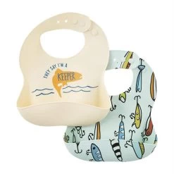Mud Pie Fish Silicone Bib Set
