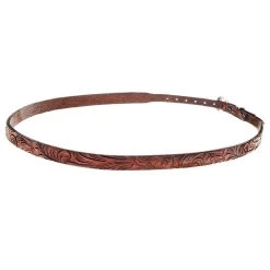 MF Brown 3/8in Tooled Hat Band Brown