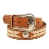 Men's Basket Weave With Rawhide Lacing Belt