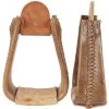 NRS 3 In. Deluxe Rawhide Overshoe Roper Stirrups