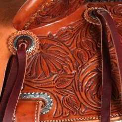 NRS Competitor Series Chestnut Poinsettia Barrel Saddle With Pencil Roll 11 NRS Competitor Series Chestnut Poinsettia Barrel Saddle With Pencil Roll -HORSE TACK Store 1411843 4