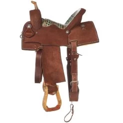 Nrs Competitors NRS Competitor Series Chocolate Youth Roughout Barrel Racing Saddle -HORSE TACK Store 1411897Y 1