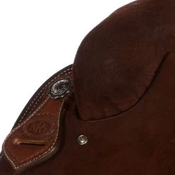 NRS Competitor Series Youth Chocolate Roughout W/ Inlaid Grey Bullhide -HORSE TACK Store 1412008Y 3
