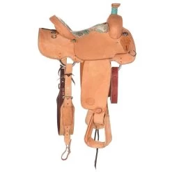 Nrs Competitors NRS Competitor Natural All Around Saddle With Turquoise Feather Seat -HORSE TACK Store 1412070 2