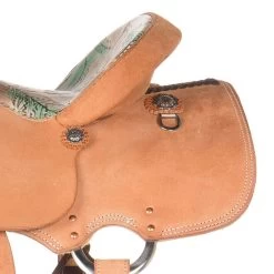 Nrs Competitors NRS Competitor Natural All Around Saddle With Turquoise Feather Seat -HORSE TACK Store 1412070 3