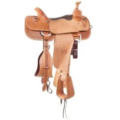 Nrs Competitors NRS 1/2 Breed Sq Waffle Natural Elephant Seat Team Roping Saddle -HORSE TACK Store 1412129 2