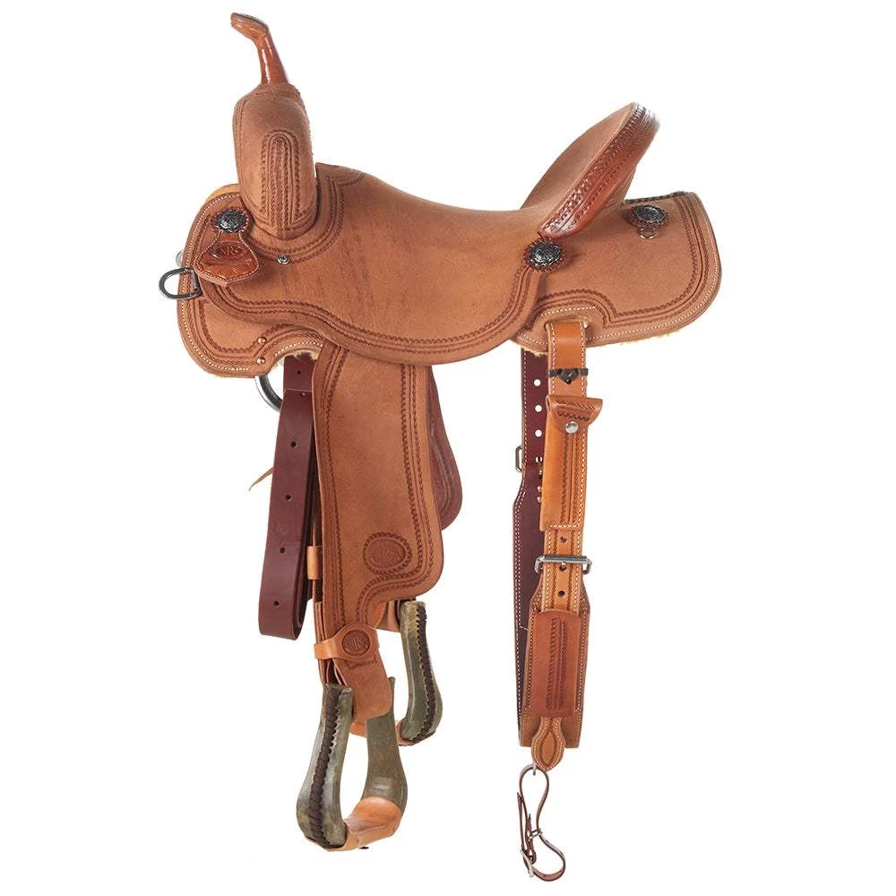 Nrs Competitors Roughout Barrel Saddle With Double Shell/Rope Border 4 Nrs Competitors Roughout Barrel Saddle With Double Shell/Rope Border - Image 2
