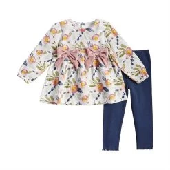 Mud Pie Gauze Floral Tunic And Legging Set