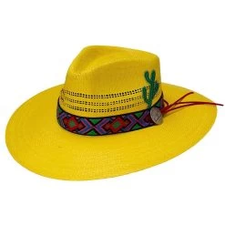 Charlie 1 Horse Mariachi Yellow 3 3/4in. Brim Straw Fashion Hat