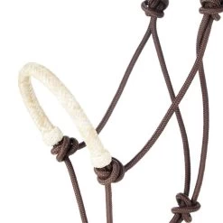 Classic Braided Rawhide Noseband Rope Halter With 8 Foot Lead Rope -HORSE TACK Store 144281 469558