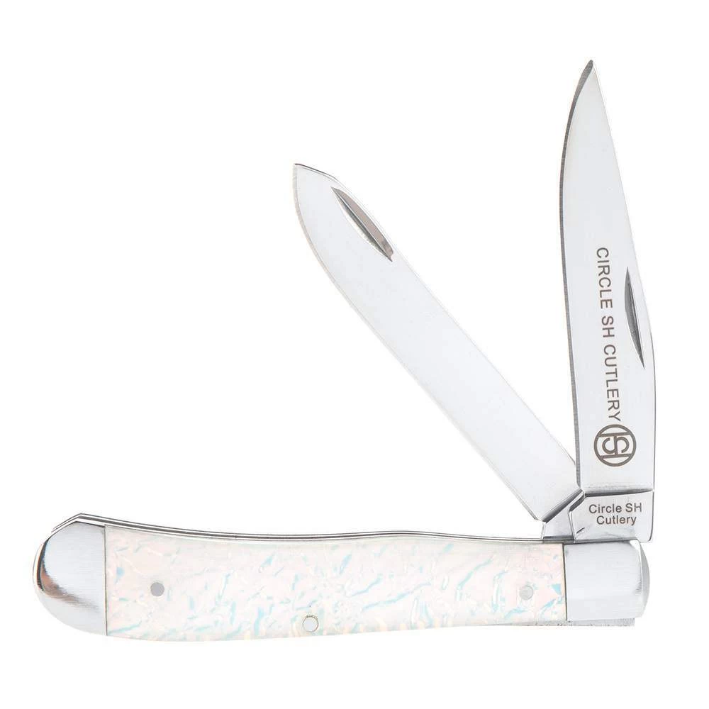 Western Fashion Circle SH Pink Colored Morph Trapper Knife CSH-15 3 Western Fashion Circle SH Pink Colored Morph Trapper Knife CSH-15