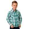 Boy's Roper Light Blue Plaid Shirt With Snaps -HORSE TACK Store 145910 default l