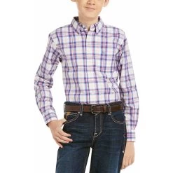 Boy's Ariat Pro Series Plaid Shirt