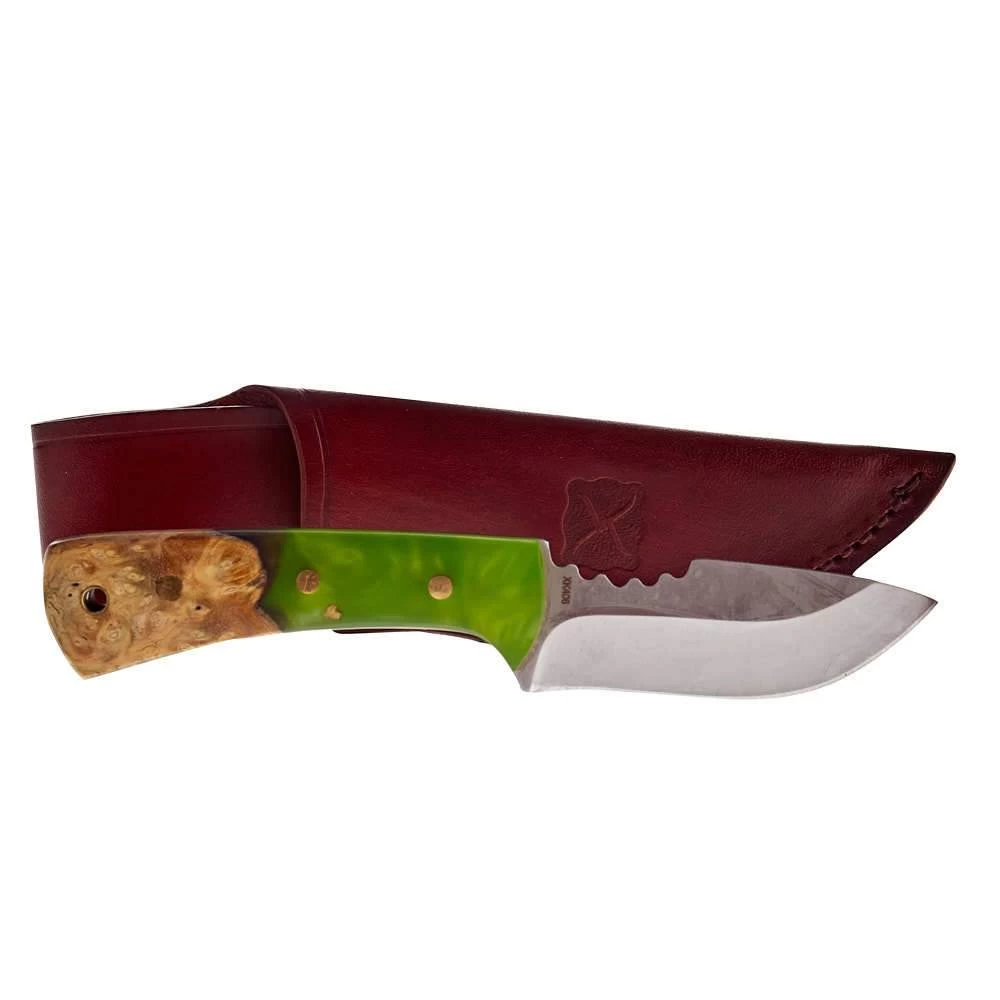 Western Fashion Twisted X Fixed Blade Rosewood Acrylic Knife W/Sheath XK406 3 Western Fashion Twisted X Fixed Blade Rosewood Acrylic Knife W/Sheath XK406