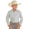 Boy's Panhandle Boys Turquoise Print Shirt 2 Boy's Panhandle Boys Turquoise Print Shirt -HORSE TACK Store 146587 default l